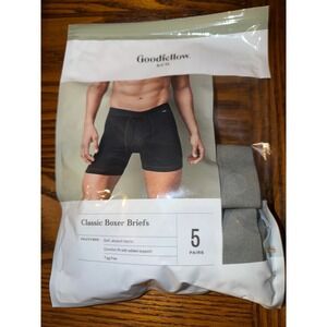 Goodfellow & Co Mens 2 Pack Classic Boxer Briefs Gray Cotton Stretch Size M